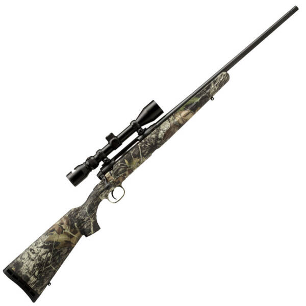 Savage Axis XP Camo Bolt Action Rifle .22-250 Remington 22" Barrel 4 Rounds Detachable Box Magazine Weaver 3-9x40 Riflescope Synthetic Stock Mossy Oak Break Up Country Finish