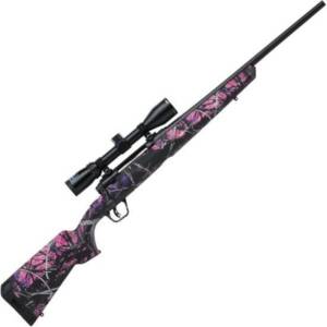 Savage Axis II XP Compact Package Bolt Action Rifle .243 Win 20" Barrel 4 Rounds with 3-9x40 Scope Muddy Girl Synthetic Stock Matte Black Finish