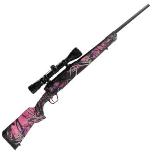 Savage Axis XP Compact Bolt Action Rifle .243 Winchester 20" Barrel 4 Rounds Detachable Box Magazine Weaver 3-9x40 Riflescope Synthetic Stock Muddy Girl Camo Finish